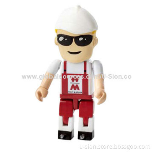 Promotional Cartoon USB Flash Drive for World Cup, Plug-and-play Function